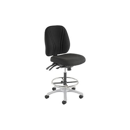 Global Industrial Manager Stool - 360° Footrest Without Arms - Black 808698BK